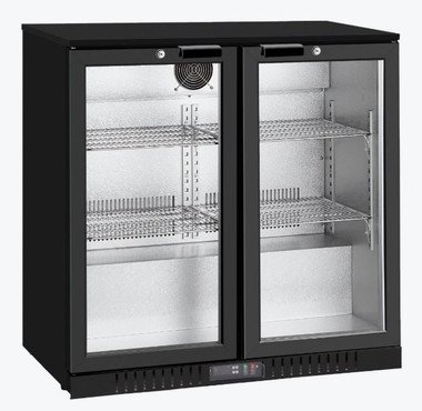 Thermaster Under Bench double Heated Glass Doors Bar Cooler with heater switch – LG-208TD