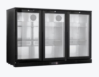 Thermaster Under Bench three Heated Glass Doors Bar Cooler with heater switch – LG-330TD