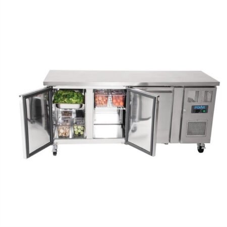 Polar G378-A Slimline 3 Door Counter Fridge 339L