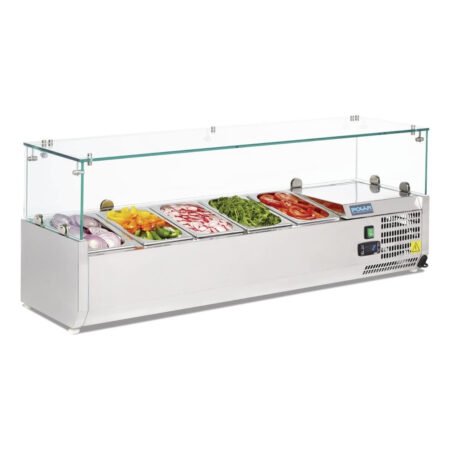 Polar G608-A G-Series Countertop Prep Fridge 5x 1/4GN