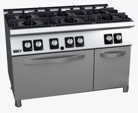 Fagor Kore 700 Series 6 Burner Gas Range with Gas Oven – C-G761H