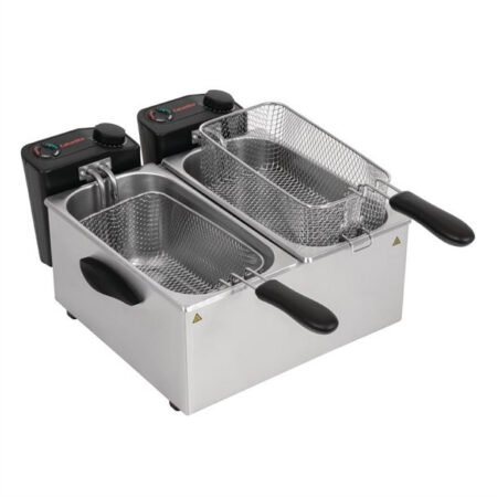 Caterlite GG199-A Light Duty Twin Tank Countertop Fryer