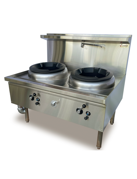 Jasper JA-2CB-L – Double Wok Range (chimney burner) LPG