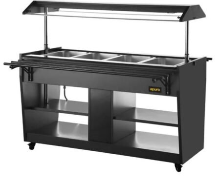 Apuro JA179-A Heated Buffet Bar Black
