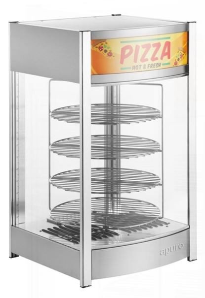 Apuro JB188-A 4 Tier Heated Pizza Display Merchandiser