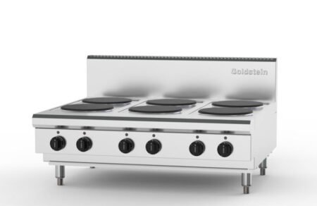 Goldstein PEB6S‑X Electric Cooktop, 6 Solid Plates