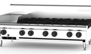 Goldstein PFB12G6-X Cooktop 6 open burners & 305mm Griddle