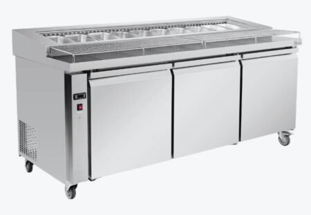 Thermaster three door DELUXE Pizza Prep Bench – PWB180