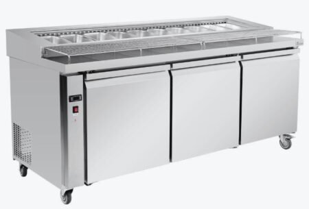 Thermaster Three door DELUXE Pizza Prep Bench – PWB200
