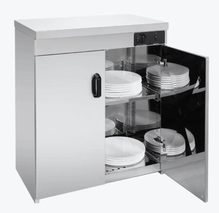 Stainless Steel Double Cabinet Plate Warmer 120 Plates PW-DE