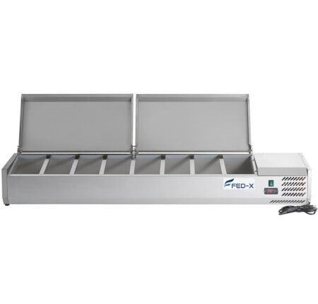 FED-X Salad Bench with Stainless Steel Lids – XVRX1800/380S