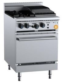 B+s K‑kov‑sb2‑cbr3 Oven with 2 Burners and 300mm Charbroiler