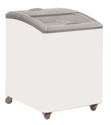 Exquisite SD151 Curved Glass Display Chest Freezer 151L with LED Light