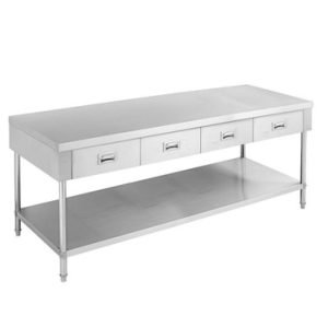 SWBD-7-1800 Stainless Workbench with 4 Drawers 1800mm