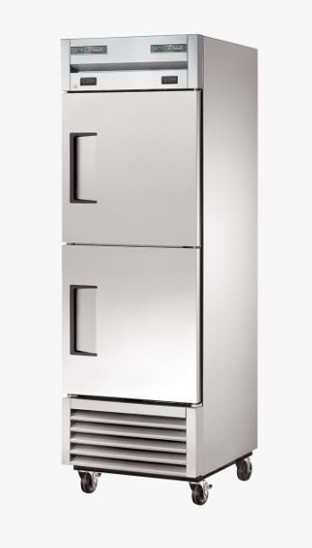 True Refrigeration T-23DT-HC T-Series Upright Foodservice “Dual Temperature” Cabinet, 2 Half Solid Swing Doors