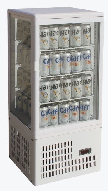 TCBD68W Thermaster 4-Sided Countertop Drink Display Fridge