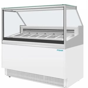 Polar UA058-A U-Series 6 Pan Ice Cream Serve Over Cabinet Freezer