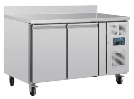 Polar UA064-A U-Series Double Door Counter Fridge with Upstand 282Ltr