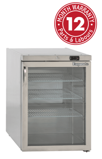 Exquisite MC200G 140L Underbench Fridge – Glass Door