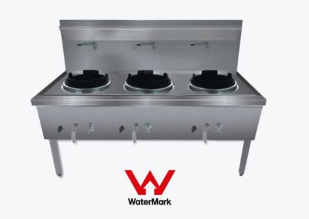 Gasmax Stainless Steel Waterless LPG Triple Wok Chimney Burner – WW-3LC