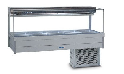 Roband SRX26RD Square Glass Refrigerated Food Bar