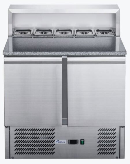 FED-X Two Door Salad Prep Fridge with Marble Top – XGNS900E