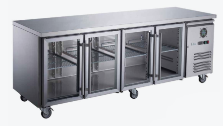 FED-X Four Glass Door Bench Fridge – XUB7C22G4V