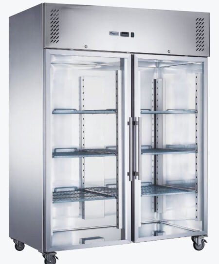 FED-X S/S Two Full Glass Door Upright Freezer – XURF1410G2V