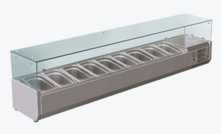 FED-X Flat Glass Salad Bench – XVRX2000/380