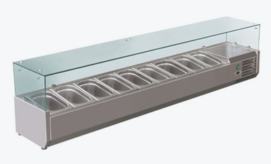 FED-X Flat Glass Salad Bench – XVRX2000/380
