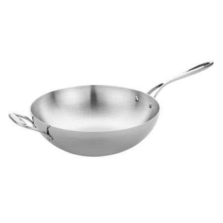 Vogue Y261 Tri Wall Wok Flat Base 300mm